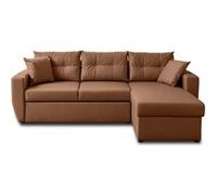 Canape angle fixe BEST MOBILIER 4 places en polyester rouge 146 x 226 x 85 cm Rouille G