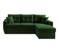 Canape angle fixe BEST MOBILIER 4 places en polyester vert 146 x 226 x 85 cm Vert G