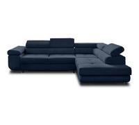 Canape angle fixe BEST MOBILIER 5 places en polyester bleu 275 x 275 x 70 cm Bleu G