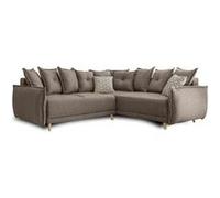 Canape angle fixe BEST MOBILIER 5 places en polyester marron 240 x 240 x 85 cm Latte G