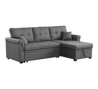 Canape angle fixe CONCEPT USINE 4 places en tissu gris 140 x 140 x 87 cm Gris G