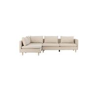 Canape angle fixe en.casa 3 places en polyester beige 295 x 295 x 83 cm