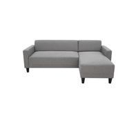Canape angle fixe en.casa 4 places en tissu gris 117 x 197 x 65 cm