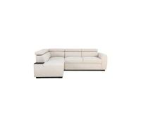 Canape angle fixe en.casa 5 places en tissu beige 184 x 245 x 77 cm