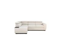 Canape angle fixe en.casa 5 places en tissu beige 184 x 245 x 77 cm