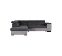 Canape angle fixe en.casa 5 places en tissu gris 220 x 271 x 77 cm