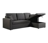 Canape angle fixe HABITAT ET JARDIN 3 places en lin gris 145 x 145 x 85 cm 3 G