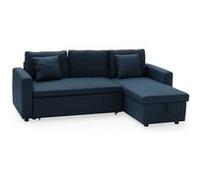 Canape angle fixe HAPPY GARDEN 3 places en polyester bleu 146 x 225 x 85 cm Bleu G