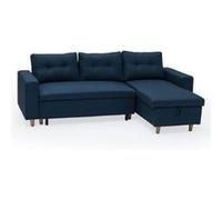 Canape angle fixe HAPPY GARDEN 3 places en polyester bleu 146 x 229 x 86 cm Bleu G