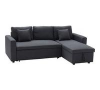 Canape angle fixe HAPPY GARDEN 3 places en polyester gris 146 x 223 x 85 cm Gris G