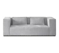 Canape angle fixe LISA DESIGN 2 places en polyester gris 196 x 196 x 67 cm Gris clair G