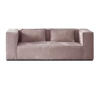 Canape angle fixe LISA DESIGN 2 places en polyester rose 196 x 196 x 67 cm Rose G
