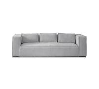 Canape angle fixe 3 places en polyester gris 230 x 230 x 67 cm