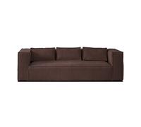 Canape angle fixe LISA DESIGN 3 places en polyester marron 230 x 230 x 67 cm