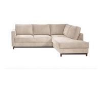 Jake - canapé d'angle droit - convertible - 5 places - en velours côtelé - Beige Beige G