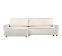 Canape angle fixe PALOZI SOFA 3 places en velours beige 153 x 282 x 93 cm