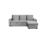 Menzzo Canapé d'angle convertible Rabano 230 cm Argent