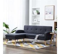 Canape angle fixe vidaxl 2 places en tissu gris 186 x 186 x 79 cm gris G