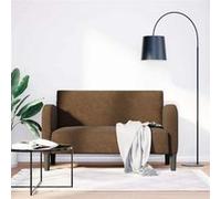 vidaXL Canapé d'angle fixe 2 places en velours marron 67 x 124 x 70 cm