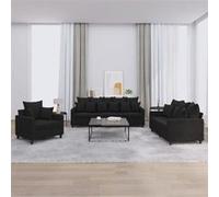 vidaXL Ensemble de Canapés avec Coussins 3 pcs, Canapés avec Accoudoirs et Dossier, Ensemble de Meubles, Mobilier de Salon, 3201685