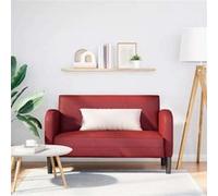 Canape angle fixe en velours rouge 67 x 124 x 70 cm