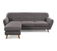Canapé angle réversible 3 places gris - Sven - DESIGNETSAMAISON