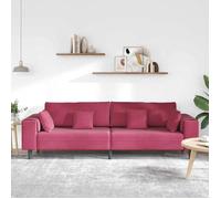 Canapé avec coussin fixe moderne - MVS - Sofa de relaxation - 2 Places bordeaux - 250x77x76 cm Velours 459142