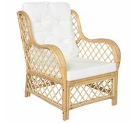 Canapé avec Coussin Rotin Naturel et Lin Fauteuil Salon Salle de Séjour vidaXL