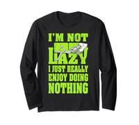 Canapé avec inscription « I'm Not Lazy I Just Enjoy Doing Nothing Skeleton Bones » Manche Longue