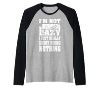 Canapé avec inscription « I'm Not Lazy I Just Enjoy Doing Nothing Skeleton Bones » Manche Raglan