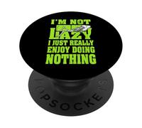 Canapé avec inscription « I'm Not Lazy I Just Enjoy Doing Nothing Skeleton Bones » PopSockets PopGrip Adhésif