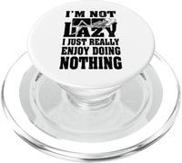 Canapé avec inscription « I'm Not Lazy I Just Enjoy Doing Nothing Skeleton Bones » PopSockets PopGrip pour MagSafe