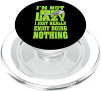 Canapé avec inscription « I'm Not Lazy I Just Enjoy Doing Nothing Skeleton Bones » PopSockets PopGrip pour MagSafe