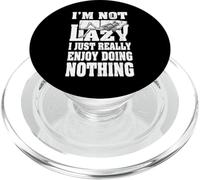 Canapé avec inscription « I'm Not Lazy I Just Enjoy Doing Nothing Skeleton Bones » PopSockets PopGrip pour MagSafe