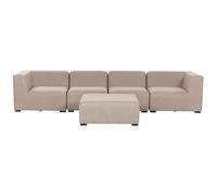 Canapé Avec Pouf Arezzo Beige Beige