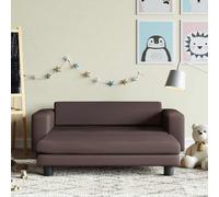 Canapé avec repose-pied pour enfants marron 100x50x30 cm mini canapé vidaXL