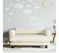 Canapé avec repose-pied pour enfants marron 100x50x30cm velours vidaXL