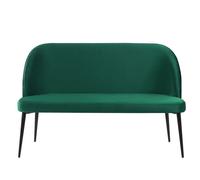 Canapé banquette 2 places en velours vert foncé OSBY