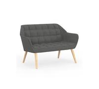 Canapé banquette CASTILLE en tissu gris anthracite