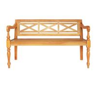 Canapé Batavia 123 cm Bois d'acajou massif Marron clair | Bois massif, stable, facile à nettoyer, design élégant, intérieur