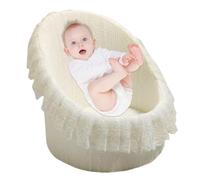 Canapé bébé câlin câblé Sherpa en Peluche en Tout-Petit canapé de Fauteuil avec 2 accoudoirs de Chaise et Bordure Lacet Un Mini pour la Photographie Infantile