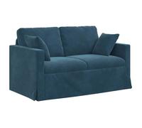 vidaXL Canapé 138 x 78 x 80 cm Velours Bleu