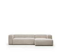 Canapé Blok 3 places en chenille beige avec méridienne droite 300 cm FSC Mix Credit