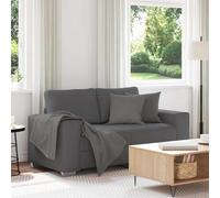 Canapé causeuse gris foncé 160x77x82 cm tissu velours côtelé vidaXL