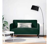 vidaXL Canapé causeuse 109 cm Velours rembourré Vert foncé
