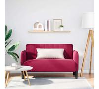 vidaXL Canapé causeuse 2 places 109 cm velours rouge bordeaux