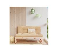 vidaXL Canapé Central 120x80 cm Bois de pin Massif, canapé de Jardin, siège de Jardin, siège d'extérieur, canapé d'extérieur, canapé sectionnel