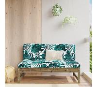 Canapé central de jardin 120x80 cm en bois de pin imprégné sous pression, canapé d'extérieur robuste et stable pour terrasse ou patio, design modulaire avec dossier résistant aux intempéries