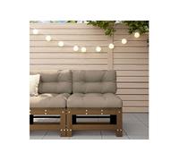 vidaXL Canapé Central de Jardin, Siège avec Dossier, Meuble de Terrasse Patio Arrière-cour Balcon Extérieur, Marron Miel 825614