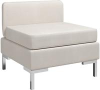 Canapé central Modular avec revêtement tissu blanc crème